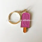 Wholesale promotional gift souvenir use custom keychain charms with metal ring