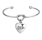 Christian Bracelet Jesus Saved My Life Bracelet Love Knot Cuff Bracelet Religious Jewelry
