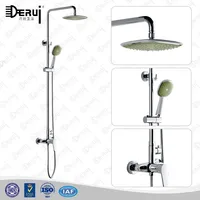 Bathroom Accessories 3 Way Chromed Rain