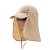 ODM OEM 100% Polyester Hunting Fishing Hat UV Protection Flap Cap with Ear Mask Cover Outdoor Fisherman Bucket Hat And Cap