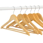 Wholesale wooden pants skirt scarf suit hangers with custom logo
