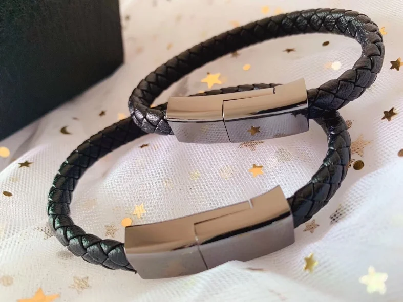 SKW High Quality Fashionable Leather Bracelet USB Charging Cable - ANKUX.COM