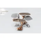 Specific Use and Home Furniture General Use Rose gold or Chrome Coffee table