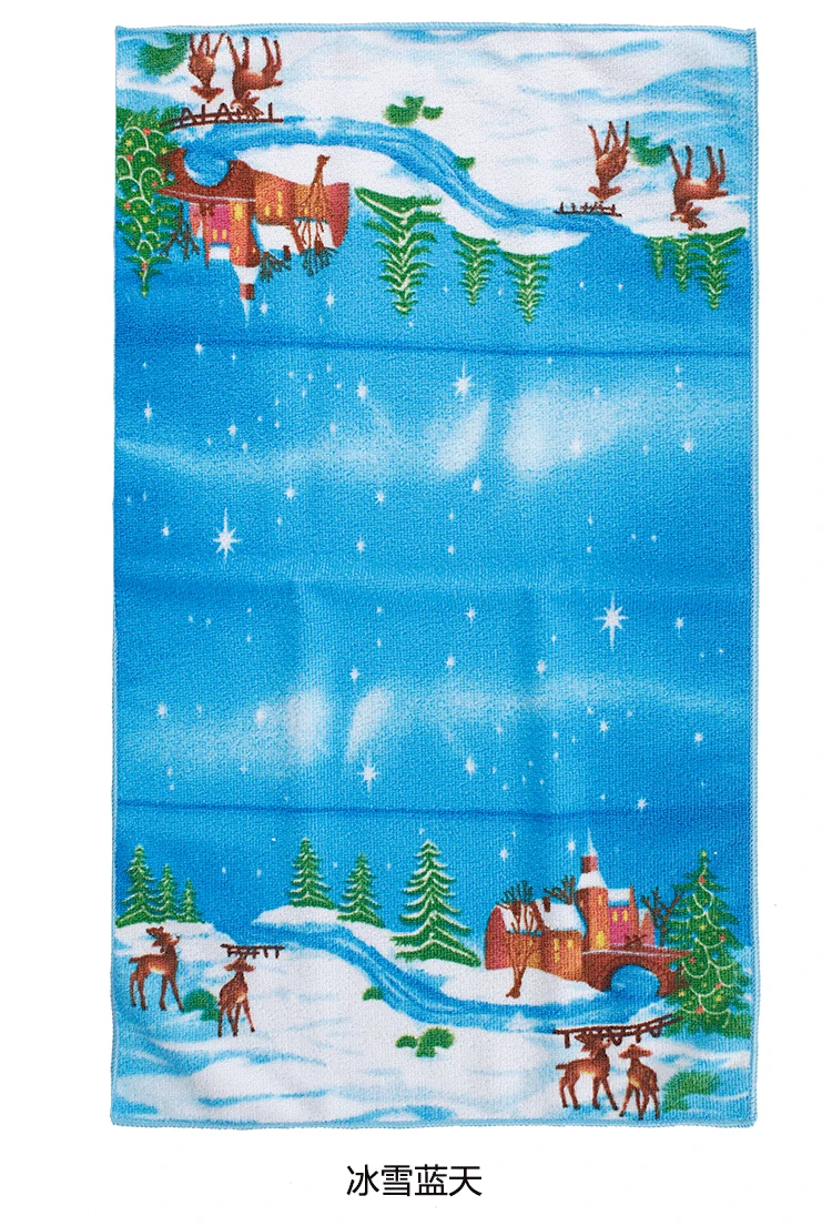 New design 100% polyester christmas hand towels