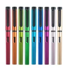 ABS colorful plastic custom logo gel ink pen 0.5mm refill with clip for office and school promotional