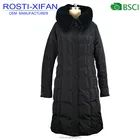 High Quality Women Long Winter Duck Down Coat with Rex Rabbit Fur For MAMA Outerwear