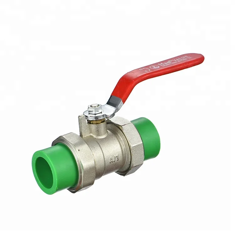 Ppr Double Union Ball Valve With Female Male Thread And With Iron Or