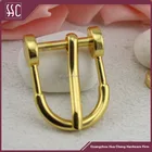 Hight quality gold plated mini bag belt buckle metal bag pin buckle