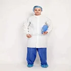 Disposable Medical Surgical Nonwoven Lab Coat with Buttons