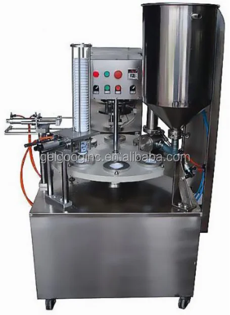 Rotary Type Automatic Cup Filling Sealing Machine|Cup Filler and Sealer Machine