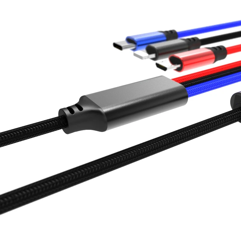 Millionwell hot sale 3 in 1 micro usb c charging cable usb c cable nylon - ANKUX.COM