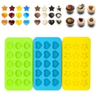 Set of 3 Premium Silicone Heart Star Shell Fondant Chocolate Mold, Silicone Candy Mold Wholesale