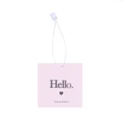 Custom swing hang tags new china label designs clothing garment pant logo tag