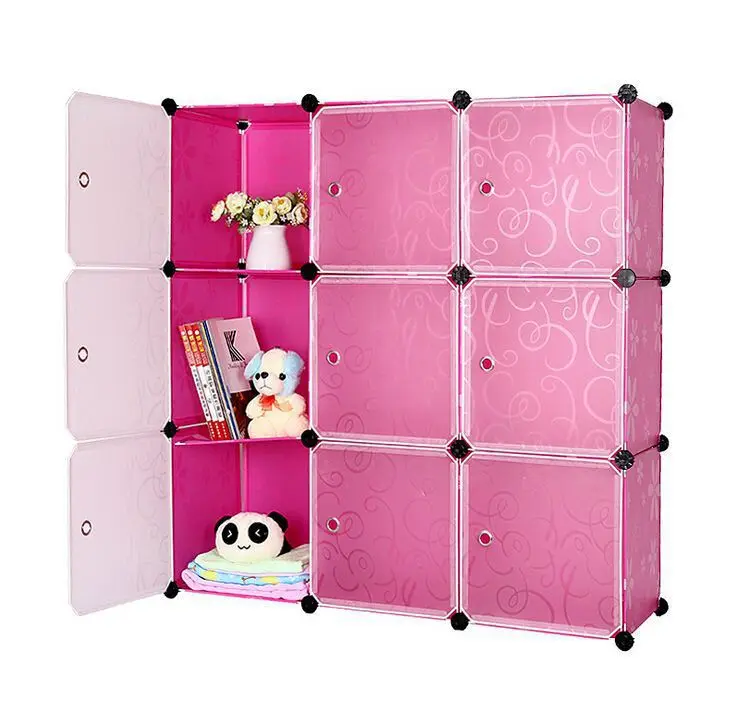 New Product 9 magic wardrobe plastic frame, Easy assembly bookcase and storage cabinets