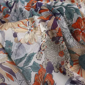 Romance elegant polyester plain french silk chiffon fabric for dress