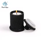 China Factory Wholesale 5 Oz Clear Soy Candle Glass Jar With Lid