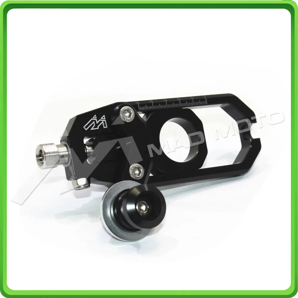 Motorcycle Chain Tensioner Adjuster with spool kit for Yamaha FZ1 2006 2007 2008 2009 2010 2011 2012 2013 2014 2015 Black (7)