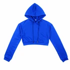 Women wear hoodies expose navel long sleeved crop top sweater