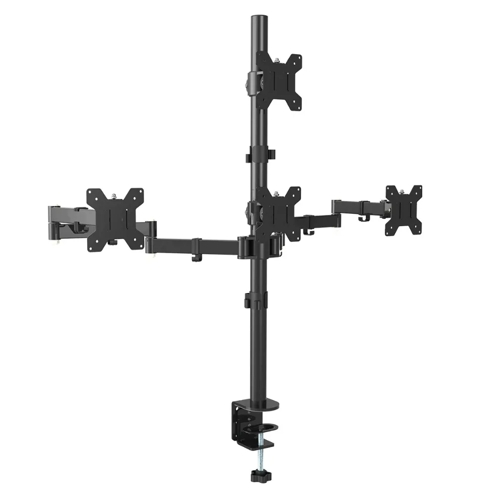 Metal Fully Adjustable Four Arm LCD LED Monitor Desktop Bracket for 13