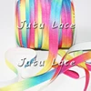 Hot sell high quality fold over elastic wholesale rainbow tie dye headband,colorful headdress foe for chid hair
