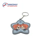 China manufacturer bulk custom make lovely star shape soft pvc keychain for couples