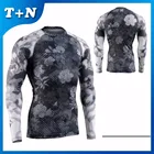 long sleeve men's custom sublimation compression shirt
