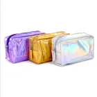 2018 Fashion Women Cosmetics Accessories Waterproof Holographic Makeup Bag PVC Leather Cosmetic Bag