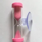 3 minutes suction glass sand timer, hourglass