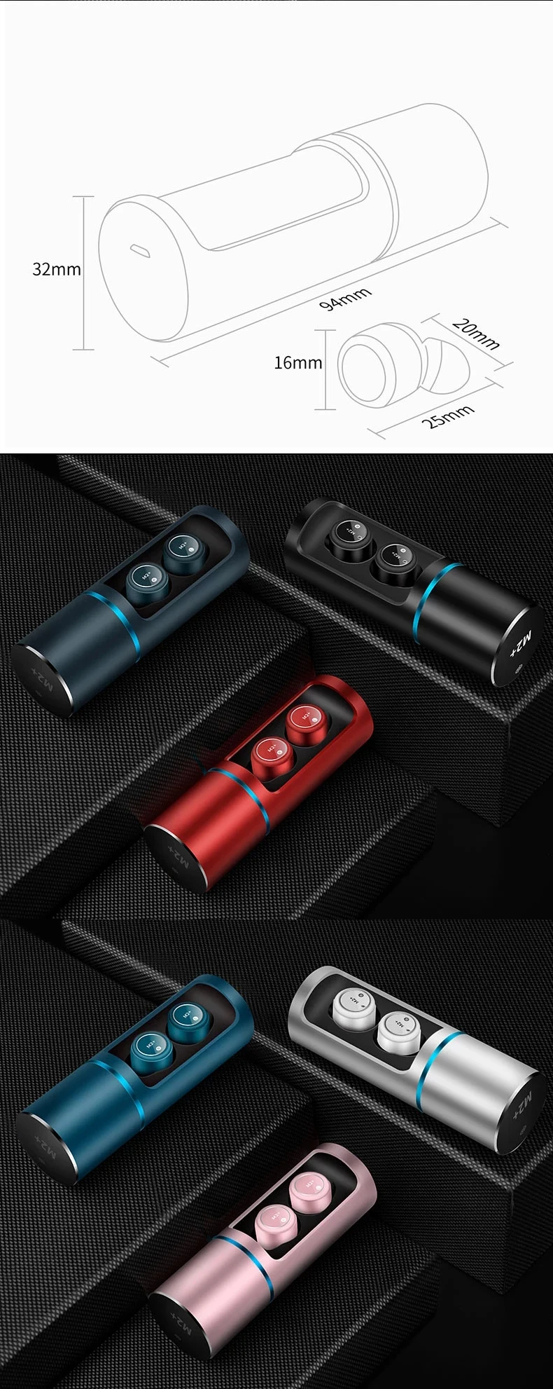 High Quality Hifi 5.0 TWS Realtek Chip Auriculares Wireless Earphone Waterproof with Charging Box - ANKUX.COM