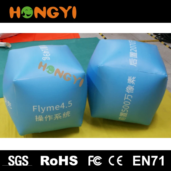 factory custom blue inflatable pvc cube advertising promotional