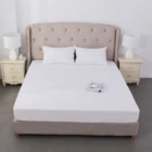 King size waterproof bamboo terry cloth mattress protector for hospital home and hotel