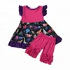 New princess summer girl kids clothes dinosaur pattern wholesale children's boutique clothing