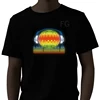 Finegreen lighting hot selling promotion el flashing sound activated led t-shirt for party