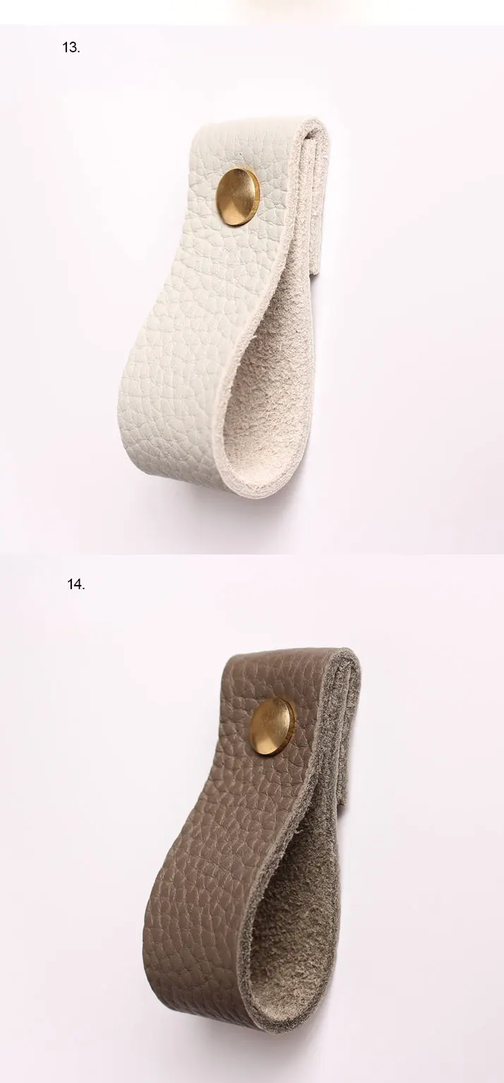 Cabinet Handle Soft PU Leather Dresser Drawer Door Knobs Pull Handle Furniture Hardware Dresser Knobs Furniture Knob   VT-01.141