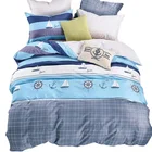 100% cotton bedding set blue fashion printed home bedding sheet duvet cover