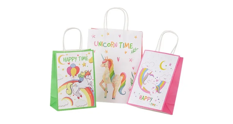 custom small happy birthday party favor paper gift bags for kids
