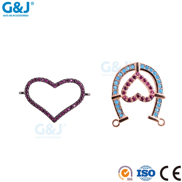 Guojie brand sale women jewelry necklace high quality simple design customize rose gold blank heart pendant