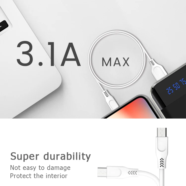 Cafele High Quality Logo Customizable TPE 3 in 1 Retractable Micro USB Cable Sync Data Charger Charging Cable for Mobile - ANKUX.COM