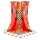 Modern Printing Autumn Winter Warm Scarf 135x135cm Square Large Lady Scarves