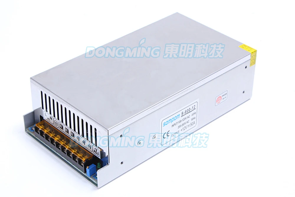 New product nice price 600W LED Strip Power Supply 50A No waterproof IP25 power supply 12v fan driver transformer
