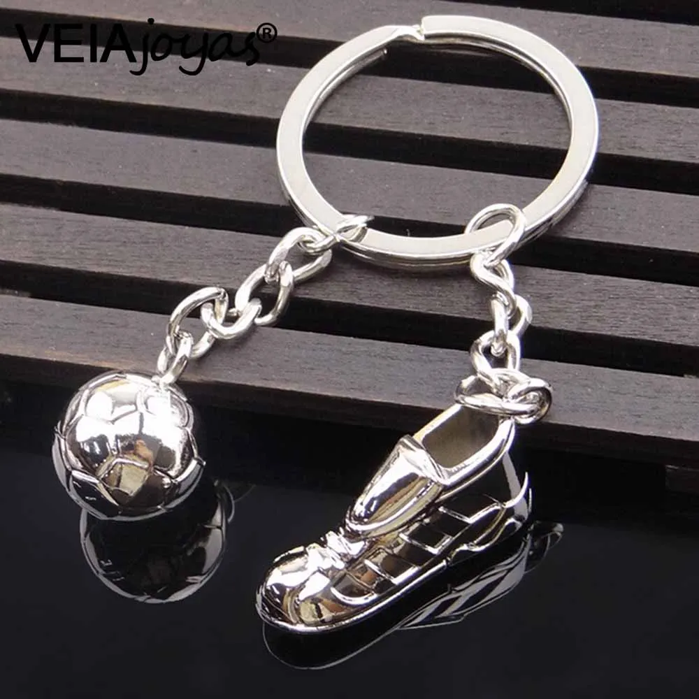 Unique-Soccer-Shoes-Football-Ball-Stainless-Steel-Metal-Keychain-Key-Chain-Ring-Gift