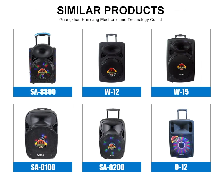 MBA Hot sale 15 inch cheap active plastic mobile trolley battery speaker with bluetooth and remote control functions - ANKUX.COM