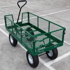 Utility pull pneumatic tire farming work garden tool mesh cart