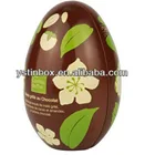 Easter egg tin box for chocolate, candy packing