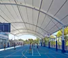 Light Weight Steel Pipe Truss And Fabric Membrane Structure Roofing Covered For Sport Stadium/ Fitness Center/ Training Center