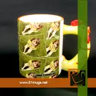 3D sublimation coated animal ceramic mug with handle chook/chicken