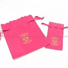 Custom printed Wedding Favor Pink Leather Gift bag Pouch For women