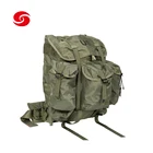 US army style plain green design durable nylon aluminum frame tactical military waterproof backpack