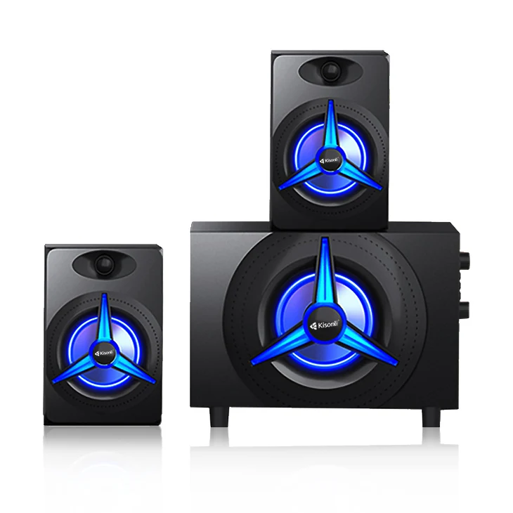 Kisonli High Quality Multimedia Digital USB PC Speaker System Bluetooths AC Powered 2.1 - ANKUX.COM