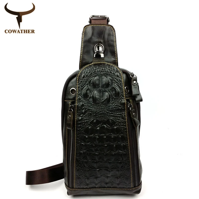 Top 2015 cow genuine leather messenger bags for men handbags Crocodile hand-made high grade special design male free shipping